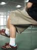 Pantalones Cortos Casuales de Diseño Plisado Dividido y Cosido Estilo Americano, Nuevos Shorts Deportivos de Verano con Bordado de Letras Retro
