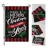Bandeira de Jardim de Natal Nova Transfronteiriça Linho Venda Dupla com Luzes Bandeira de Atmosfera Festiva para Pátio Bandeira Colorida Decorativa Personalização