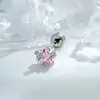 Spray de Polvo Starburst Henson Exquisito Versátil Rosa Pentagrama Varilla de Aleación de Titanio para Perforación de Oreja y Cartílago
