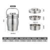 Marmita Térmica de Aço Inoxidável, Multicamadas, Grande Capacidade, Caixa Bento de 3 Camadas para Estudantes e Trabalhadores de Escritório, Lancheira, Recipiente para Levar