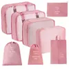 Bolsa de almacenamiento para viajes transfronterizos, set de neceser, bolsa de almacenamiento organizadora de ropa para equipaje de siete piezas, bolsa de almacenamiento de viaje