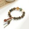 Pulsera original de cuentas de sándalo verde antiguo para mujer, estilo Mori estudiante, pulsera de sándalo y semillas de maracuyá, pareja, estilo étnico, para hombres y mujeres