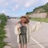 2026 Verano Estilo Coreano Playa Cuello en V Estilo Universitario Estudiante Holgado Protección Solar Cárdigan Chaqueta Delgada para Mujer Moda Cárdigan de Punto