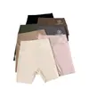 Calça de Couro de Tubarão Verão Estilo Fino Controle de Barriga e Levanta Bumbum Shorts de Segurança Anti-Exposição Puxar Três Pontos Shorts de Segurança