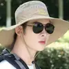 Sombrero de Sol con Mascarilla a Prueba de Mosquitos para Hombres, Pesca al Aire Libre de Verano, Sombrero de Pescador con Protección Solar y Cubierta Facial, Sombrero de Sol para Hombres