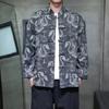 Chaqueta vaquera de estilo chino para hombre, nueva chaqueta informal retro de jacquard de moda de talla grande, estilo chino, otoño de 2024