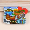 Imán para refrigerador de Xuzhou Wenchuang, imán para refrigerador de ciudad, imán para refrigerador conmemorativo de viaje, imán para refrigerador conmemorativo de viaje estéreo