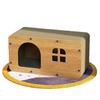 Cabaña de Madera para Gatos con Nido y Rascador Integrados Nido Grande para Gatos Espacioso Casa Extra Grande para Gatos Apilable Modelo Popular Transfronterizo