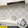 Calcomanía de Cocina Antigrasa Autoadhesiva Protección Ambiental Calcomanía para Humo Impermeable Resistente a Altas Temperaturas Azulejo Estufa Calcomanía Refrescante Papel Tapiz Engrosado