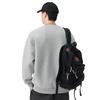 Sudadera de Cuello Redondo Shanggu Clothing para Hombre, Nueva Primavera Vintage de Manga Corta Bordada, Versátil Casual Estilo Pareja