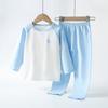 Roupa íntima térmica infantil de outono e inverno Leica Cotton Mid-large Roupas infantis de outono e calças de outono Camisa base Roupas caseiras bacteriostáticas de estilo coreano