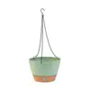 Anthony Diaolan Maceta de Plástico para Interior Colgante Cesta Colgante Maceta Rattan Verde Hogar Balcón Exterior