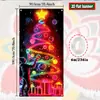 Banner de Puerta Fluorescente UV Nuevo de Navidad Transfronterizo Cubierta de Puerta Fondo Decoración para Fiesta Festiva (El Producto en Sí No Brilla)
