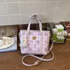 Moda de Primavera Transfronteriza 2026 Bolso de Mano de Dibujos Animados Bolso de Hombro Lindo Bolso Cruzado a Cuadros Bolso para Mujer
