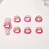 Fruta Morango Desenho Animado Japonês Orelhas de Coelho Acessórios para Nail Art Resina Peças Pequenas Brincos DIY Decorações de Unha Vestíveis