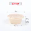 Caja de Almuerzo Redonda de Pulpa, Caja de Almuerzo Desechable, Comida Ligera, Comida para Fitness, Caja Biodegradable para Llevar con Ensalada, Recipiente para Empaque