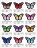 Moderno Exquisito 12 Cores Bordado Borboleta Patch Tecido Patch Roupa Bolsa Decoração Reparo Bordado Ponto Venda por Atacado