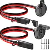 Cable de Alimentación de 12 AWG Agujero para Tornillo de Enchufe Panel Solar Batería RV Modificación Cable de Extensión de Enchufe SAE 30cm