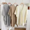 Lenço Triângulo Casual para Saída de Mulheres, Aquecedor de Pescoço para Primavera e Verão, Xale de Cor Sólida com Proteção Solar, Peça de Roupa para Ambientes com Ar Condicionado