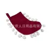 Calcetines de Decoración Navideña Hechos a Medida de Fábrica Calcetines de Regalo de Papá Noel Calcetines Navideños Calcetines de Sombrero Navideño de Terciopelo