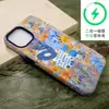 Estilo Curativo Artístico Ilustración Retro Diseño de Gato y Flor Manzana 18 Pro Max Funda Magnética para Teléfono Película Mate Funda Dura
