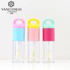 Tubo de Brillo Labial con Aplicador Grande de Color Moldeado por Inyección Lindo Tubo Vacío Tubo Multicolor para Glaseado de Labios 1.5ml Materiales de Embalaje Cosmético al Por Mayor