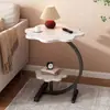 Mesa auxiliar floral para el hogar, independiente, móvil, para sala de estar, al lado del sofá, dormitorio, balcón, mesa de café simple para el ocio
