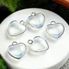 Piedra Natural Amatista Lapislázuli Lapislázuli 15 mm Colgante Borde de Amor Collar de Bricolaje Pendientes Accesorios de Joyería en Forma de Corazón