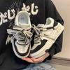 Espigas de trigo sapatos brancos sapatos femininos em All-match fundo grosso resistente ao desgaste aumento de sapatos planos fundo macio tênis leve