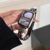 Pulseira de Metal Fina de Espiga de Trigo com Diamantes Finos Adequada para Apple iWatch 11ª Geração 10/987