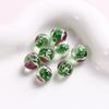 Cuentas redondas de vidrio de colores de 10 mm con forma de corazón, agujero recto, cuentas sueltas, pulsera, collar, accesorios de joyería DIY