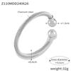 Accesorios de Pulsera Redonda Explosiva Francesa Estilo Punk Retro Acero de Titanio Apertura Pulsera Ajustable Chapado en Oro de 18k Pulsera Retorcida