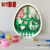 Nuevos adornos de animales DIY manualidades de madera hechas a mano para niños alce del bosque elefante zorro dinosaurio pintura creativa