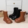 Botas de media caña estilo coreano para niña 2026 Otoño/Invierno Botas Martin retro para niños Botas individuales para niños mayores Confortables Talladas