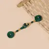Botón Qipao nuevo estilo nacional chino botón de rana hilo tejido a mano envuelto en hilo bobina de cuenta dorada incienso doble botón cola larga botón de tela de una sola letra accesorios