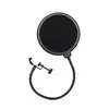 Tela Antivento para Microfone de Transmissão ao Vivo, Cobertura Antivento de Camada Dupla para Microfone de Pequeno Streamer, Tela Antivento para Microfone Condensador