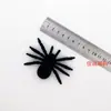 Simulación transfronteriza flocado animal ratón murciélago negro gris pelo largo araña animal pequeño decoración de Halloween