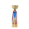 Trofeo Metálico Personalizado para Empleados Destacados de la Empresa, Trofeo de Plástico Creativo para Concursos Infantiles de Modelado, Fútbol y Baloncesto