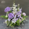 Novo Arranjo Grande de Chão para Casamento Banquete de Noivado Flor Artificial de Seda Acabado Arranjo Floral Decorativo Corredor Arte Floral para Casamento