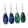Pendientes vintage de piedra imperial con forma de gota transfronteriza de comercio exterior, pendientes de temperamento de moda de otoño e invierno con sentido avanzado, joyería antigua de mediana edad