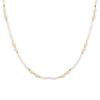 Invierno nuevo estilo que no se desvanece francés retro personalidad piedra perla de agua dulce colgante acero de titanio chapado en oro collar de cuentas joyería