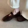 Zapatos de Cuero Peludos de Felpa de Moda para Mujer para Otoño e Invierno, Zapatos de Algodón de Velcro de Nicho con Forro Polar Adicional, Mocasines Casuales sin Cordones