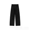Pantalones casuales con múltiples bolsillos laterales, costuras visibles, pierna recta holgada, corte curvo, pantalones banana de pierna ancha de color liso para hombre, versátiles, hasta el suelo
