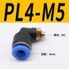 Conector Traqueal, Conector, Codo Roscado Externo Pl4-M5 6-01 8-02 10-03 12-04 16
