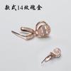 Fivela Pingente Banhada a Ouro Prata 925 Fivela com Diamante Jade Fivela Esmeralda Cristal Âmbar Cabeça de Fivela Pingente Acessórios para Joias DIY