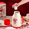 Tetera Termo de Vidrio Aislado para Uso Doméstico, Botella de Agua Termo Portátil de Alto Valor, Regalo para Evento de Joyería y Textiles para el Hogar