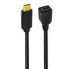 Cable Adaptador de Carga de Datos para Teléfono Móvil USB Chapado en Oro Tipo-C Macho Curvo 90 Grados a Mini 5 Pines Hembra 25cm