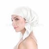 Gorro de Noche Triangular de Seda para Mujer de Amazon Color Sólido Gorro para Quimioterapia Suelto Ajustable Gorro Lunar para Casa