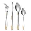 Talheres de Aço Inoxidável Transfronteiriços Estilo Ocidental Faca, Garfo, Colher, Faca de Bife e Conjunto de Garfo Atacado para Uso Doméstico, Estilo Luxo Leve