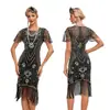 2025 Nuevo Vestido de Fiesta Retro Europeo y Americano de Amazon Vestido de Lentejuelas y Borlas Gatsby Dropshipping